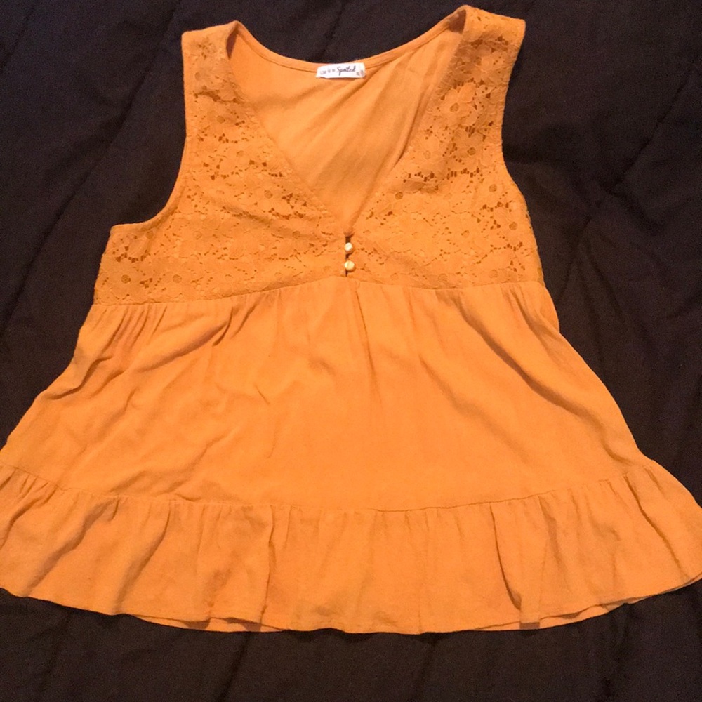 Mustard yellow blouse